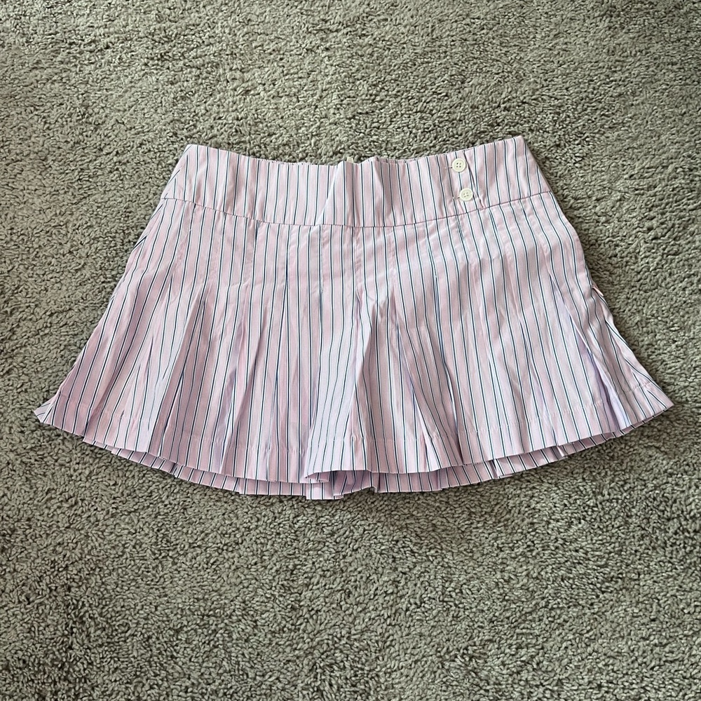 NWT Free People NIA Pink Stripe Skort Medium / Large - Picture 3 of 10